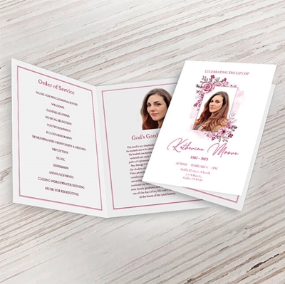 Show details for Pink Floral Premium Program (8.5x11)