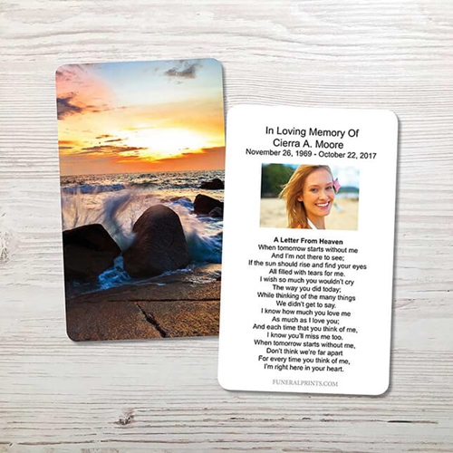 Picture of Crashing Waves Memorial Card