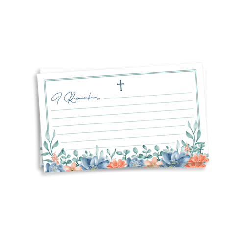 Picture of Multi Floral Religious Remember Card