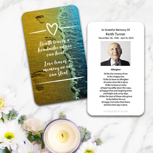 Show details for Love Leaves A Memory Premium Prayer Card