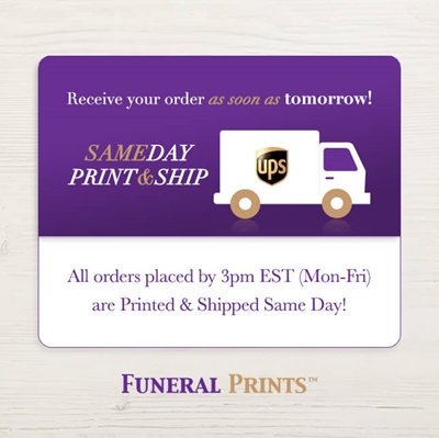 Show details for Modern White Memorial Card