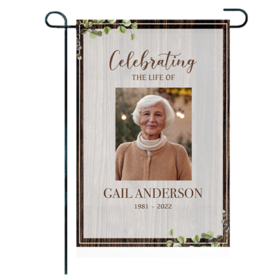 Show details for Rustic Brown Garden Flag