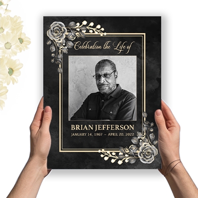 Show details for Black Floral Border Premium Program (8.5x11)