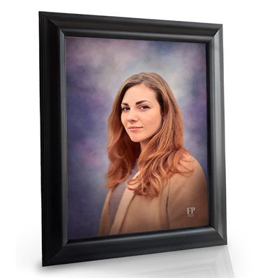 Show details for Framed Memorial Portrait - Lilac Studio Background