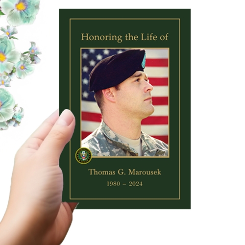 Show details for US Army Funeral Program