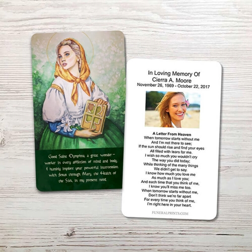 Picture of St. Dymphna Memorial Card