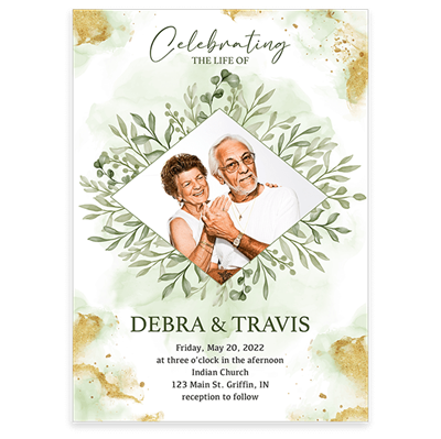 Show details for Green Leaf Invitation