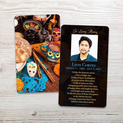 Show details for Day of the Dead English Memorial Card