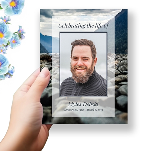 Show details for River Rocks Funeral Program 