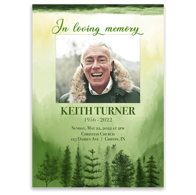 Show details for Green Scenery Watercolor Invitation