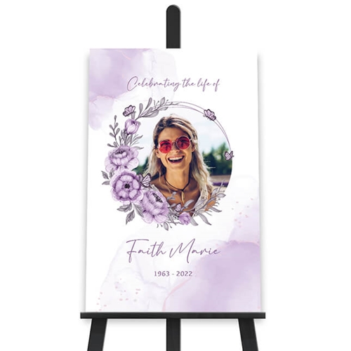 Show details for Purple Floral Poster