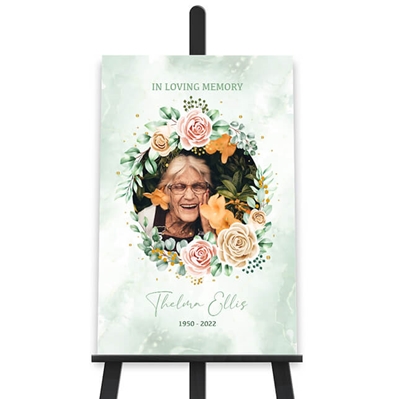 Picture of Multi Gold Floral Poster