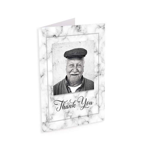 Picture of White Marble Thank You Card