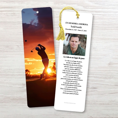 Show details for Golfer Spanish Bookmark