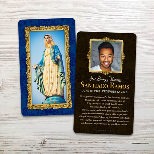 Show details for Our Lady of the Miraculous Medal English Memorial Card