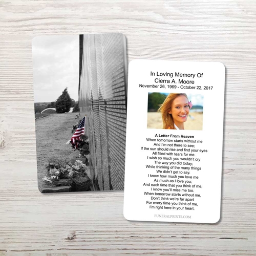 Picture of Vietnam Wall Memorial Card