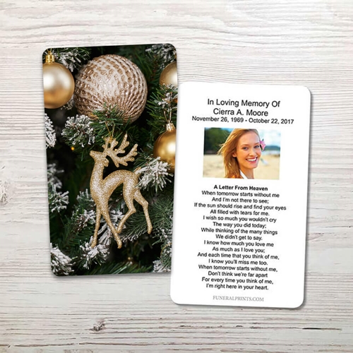 Picture of Christmas Ornament Memorial Card