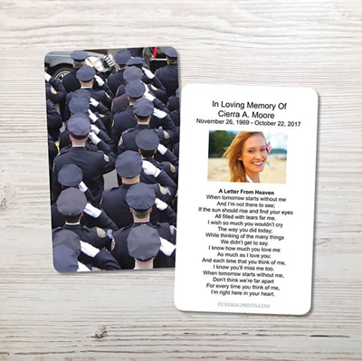 Picture of Police Salute Memorial Card