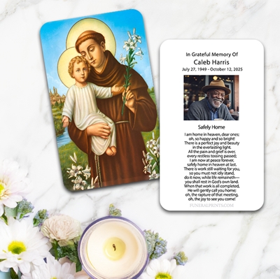 Show details for St. Anthony Large Memorial Card (3" x 4.75")