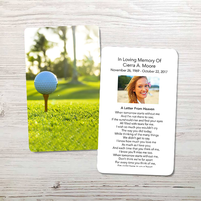 Show details for God’s Course Memorial Card