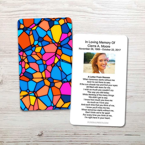 Picture of Vibrant Mosaic Memorial Card