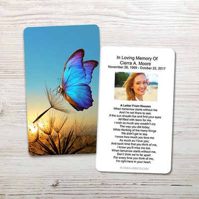 Show details for Butterfly Memorial Card