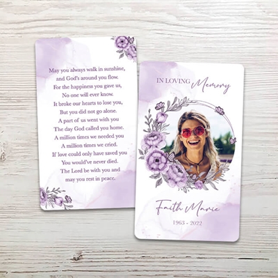 Show details for Purple Floral Memorial Package