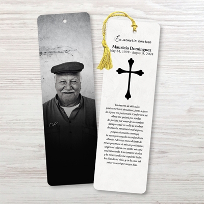 Show details for Custom Cross Spanish Bookmark