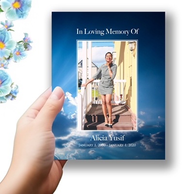 Show details for Blue Clouds Funeral Program 