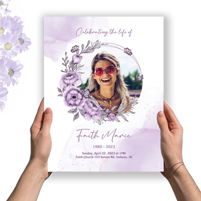Show details for Purple Floral Premium Program (8.5x11)