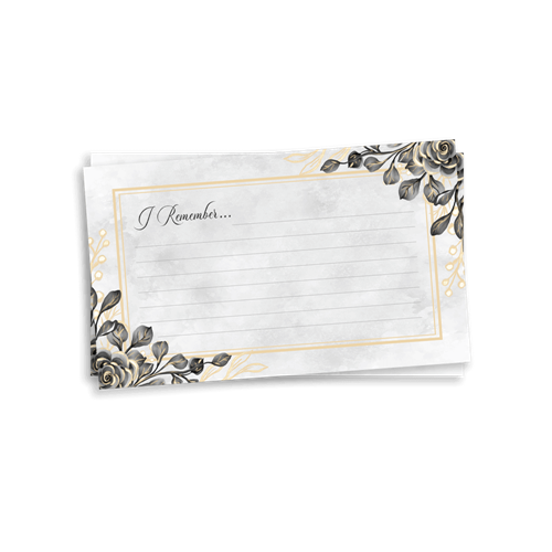 Picture of Black Gold Floral Remember Card