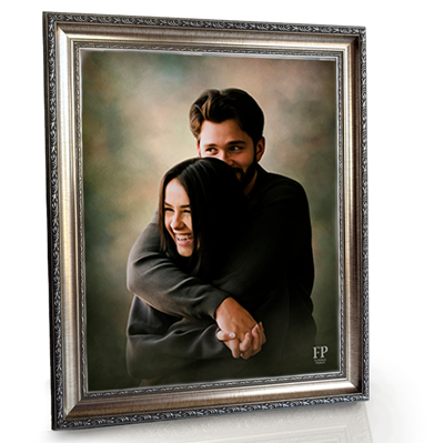 Show details for Framed Memorial Portrait - Olive Studio Background