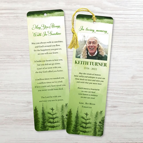 Show details for Green Scenery Watercolor Bookmark