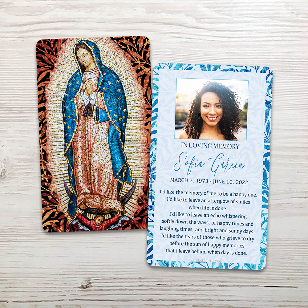Show details for Guadalupe Mosaic English Memorial Card