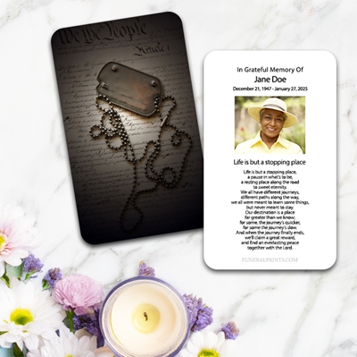 Show details for Dog Tags Large Memorial Card (3" x 4.75")