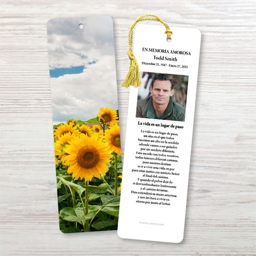 Show details for Sunflower Field Spanish Bookmark