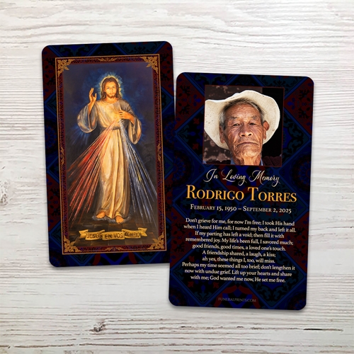 Show details for Jesus In You I Trust English Memorial Card