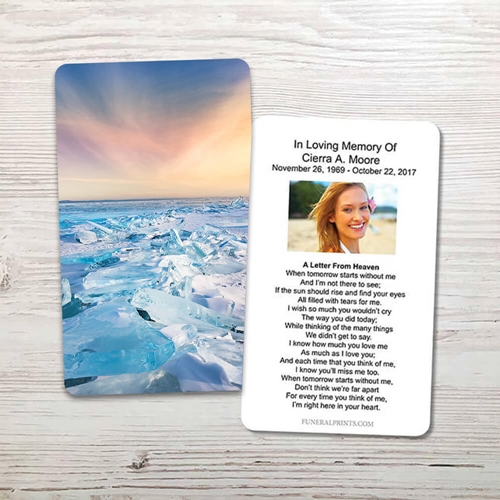 Picture of Frozen Lake Memorial Card