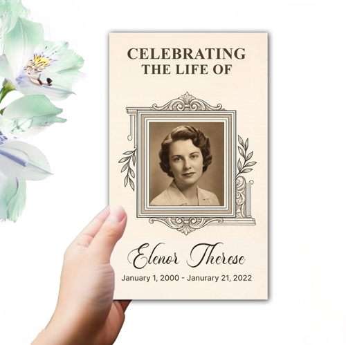 Show details for Vintage Elegance Trifold Program