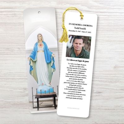 Show details for Blessed Virgin Mary Spanish Bookmark