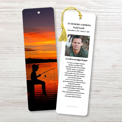 Show details for Fishing Silhouette Spanish  Bookmark