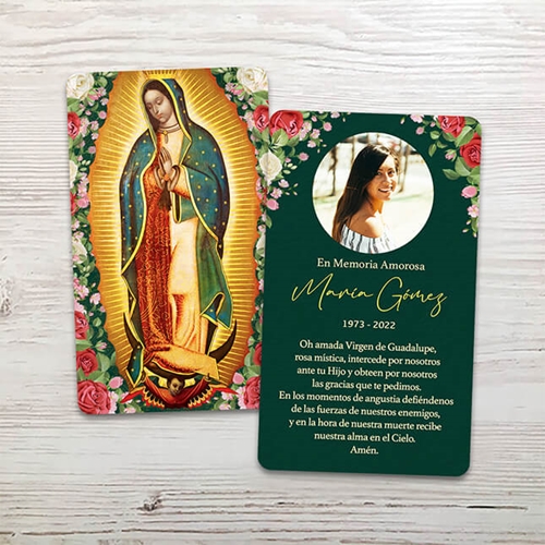 Show details for Guadalupe Rose Spanish Memorial Card