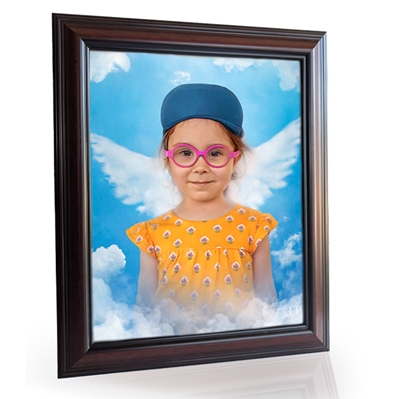 Show details for Framed Memorial Portrait - Zephyr Wings Lifescapes Background