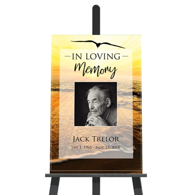 Show details for Sunset Seagull Memorial Poster