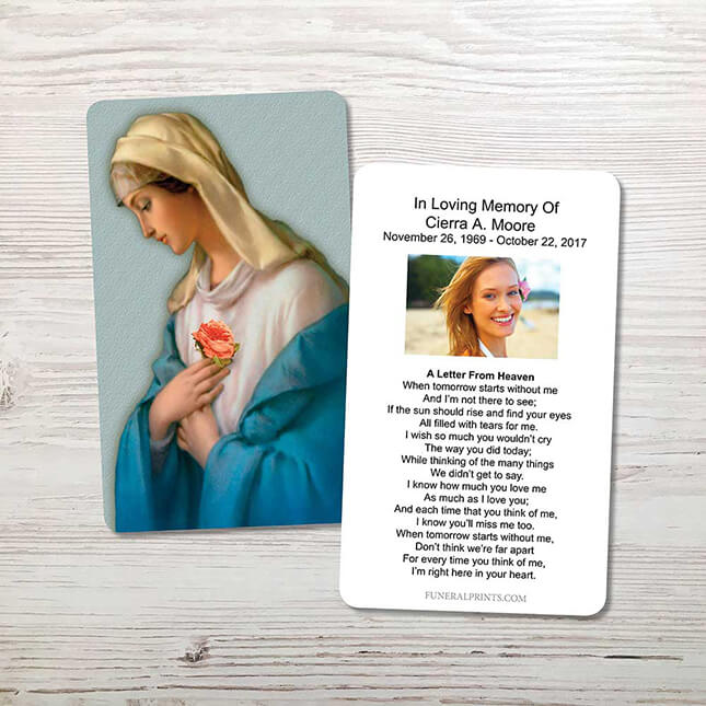 Show details for Mystical Rose Memorial Card