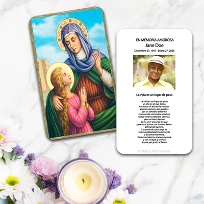 Show details for St. Anne Spanish Prayer Card
