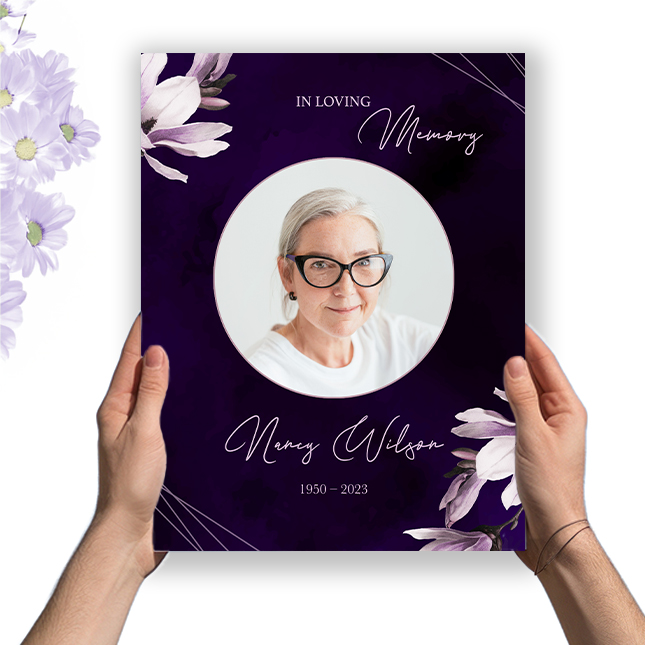 Show details for Purple Lilies Premium Program (8.5x11)