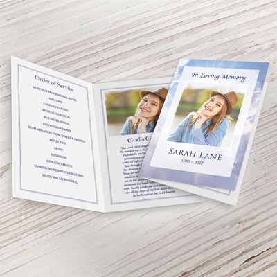 Show details for Cross in Clouds Memorial Package