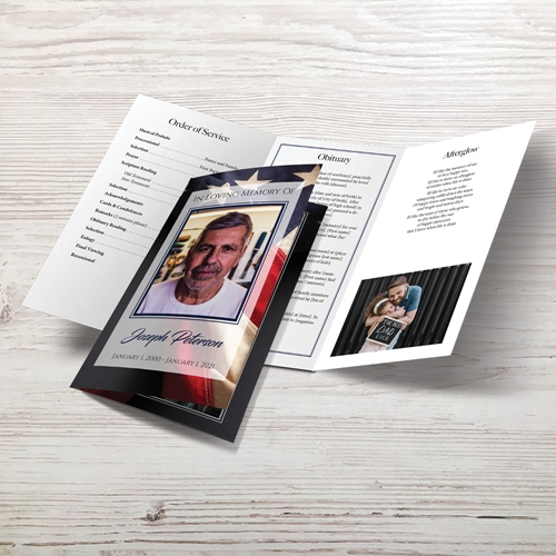 Picture of American Flag Trifold Program 