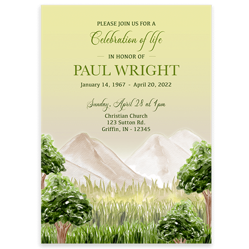 Show details for Tree Watercolor Invitation